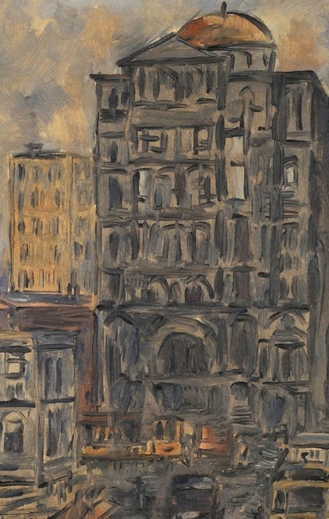 The Building, by Public Domain Cover image.